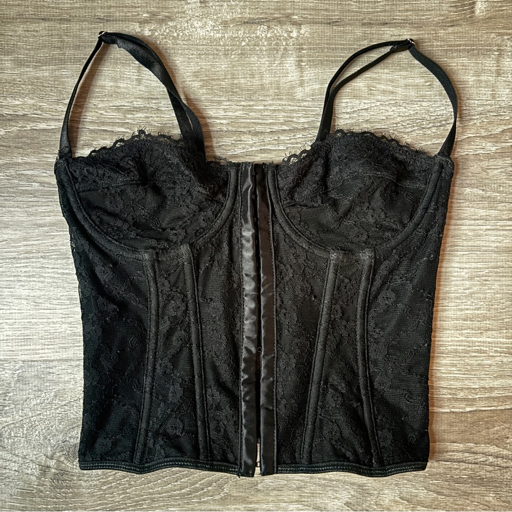 black cami tank / corset tank